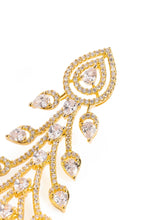 Twilight Bloom CZ Long Danglers - Gold