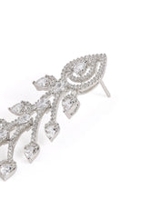 Twilight Bloom CZ Long Danglers - Silver