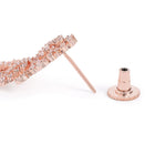Shimmering Leaf Trail CZ Dangle Earrings - Rose Gold