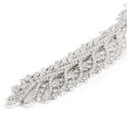 Shimmering Leaf Trail CZ Dangle Earrings - Silver