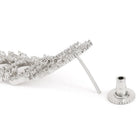Shimmering Leaf Trail CZ Dangle Earrings - Silver