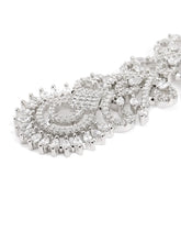 Floral Cascade Designer Earrings - Silver