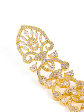 Royal Filigree CZ Long Earrings - Gold