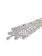 Layered Arch CZ Dangle Earrings  - Silver