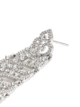 Layered Arch CZ Dangle Earrings  - Silver