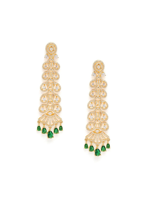 GraceLine CZ Sparkling Drop Earrings