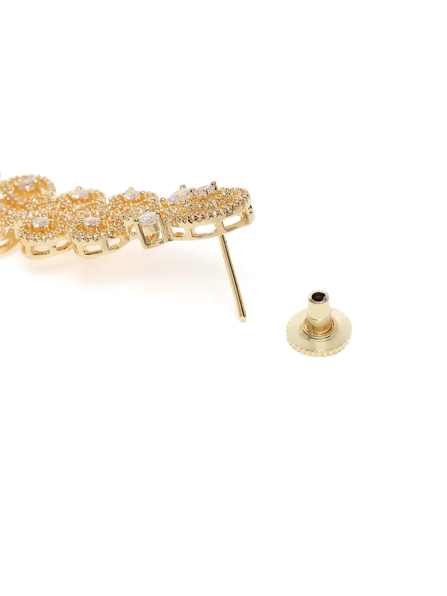 GraceLine CZ Sparkling Drop Earrings