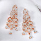 Dazzling CZ Studded Dangle Earrings