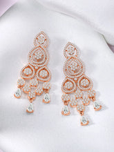 Dazzling CZ Studded Dangle Earrings