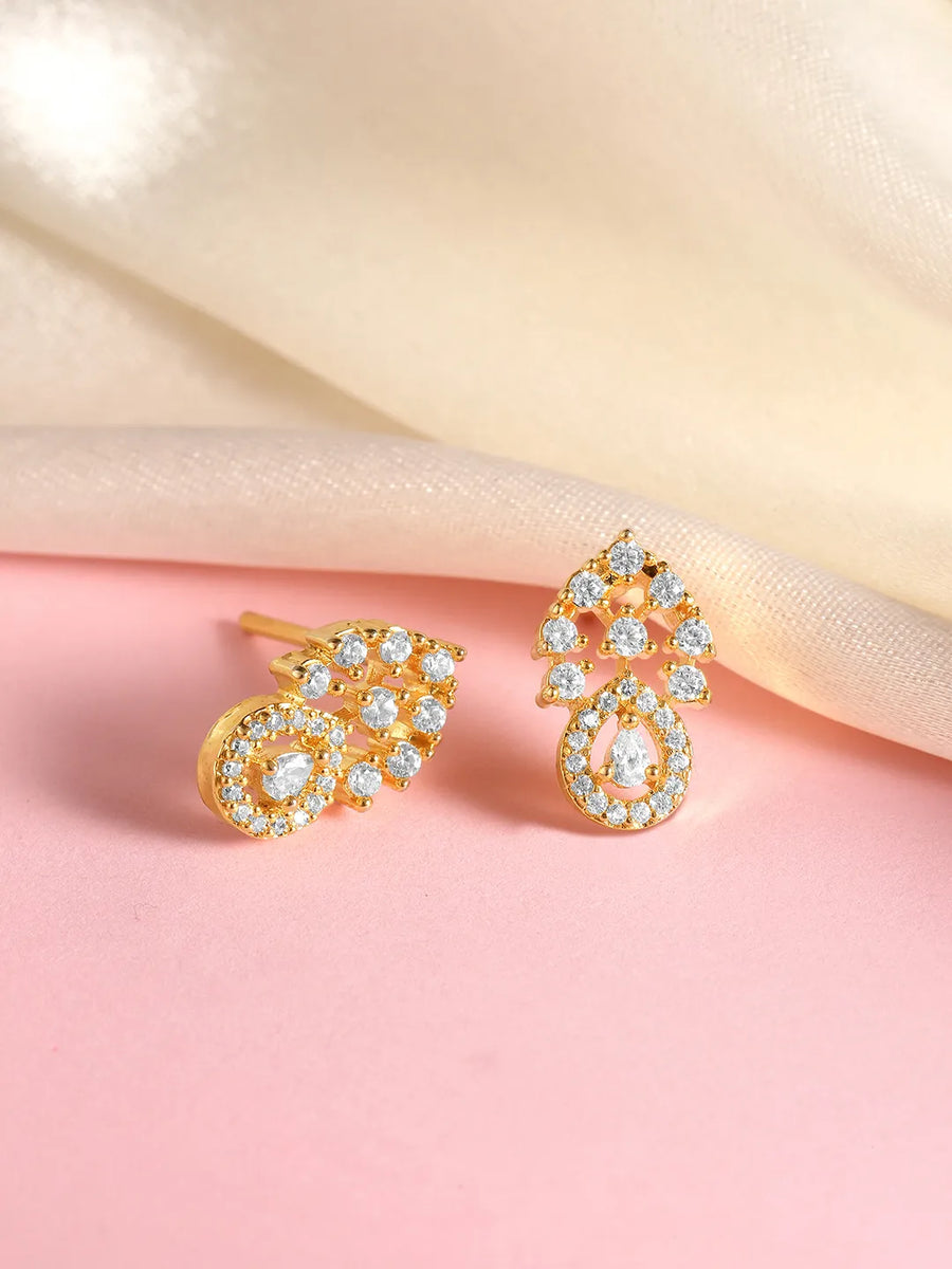 Elegant and Simple CZ Studs Earrings