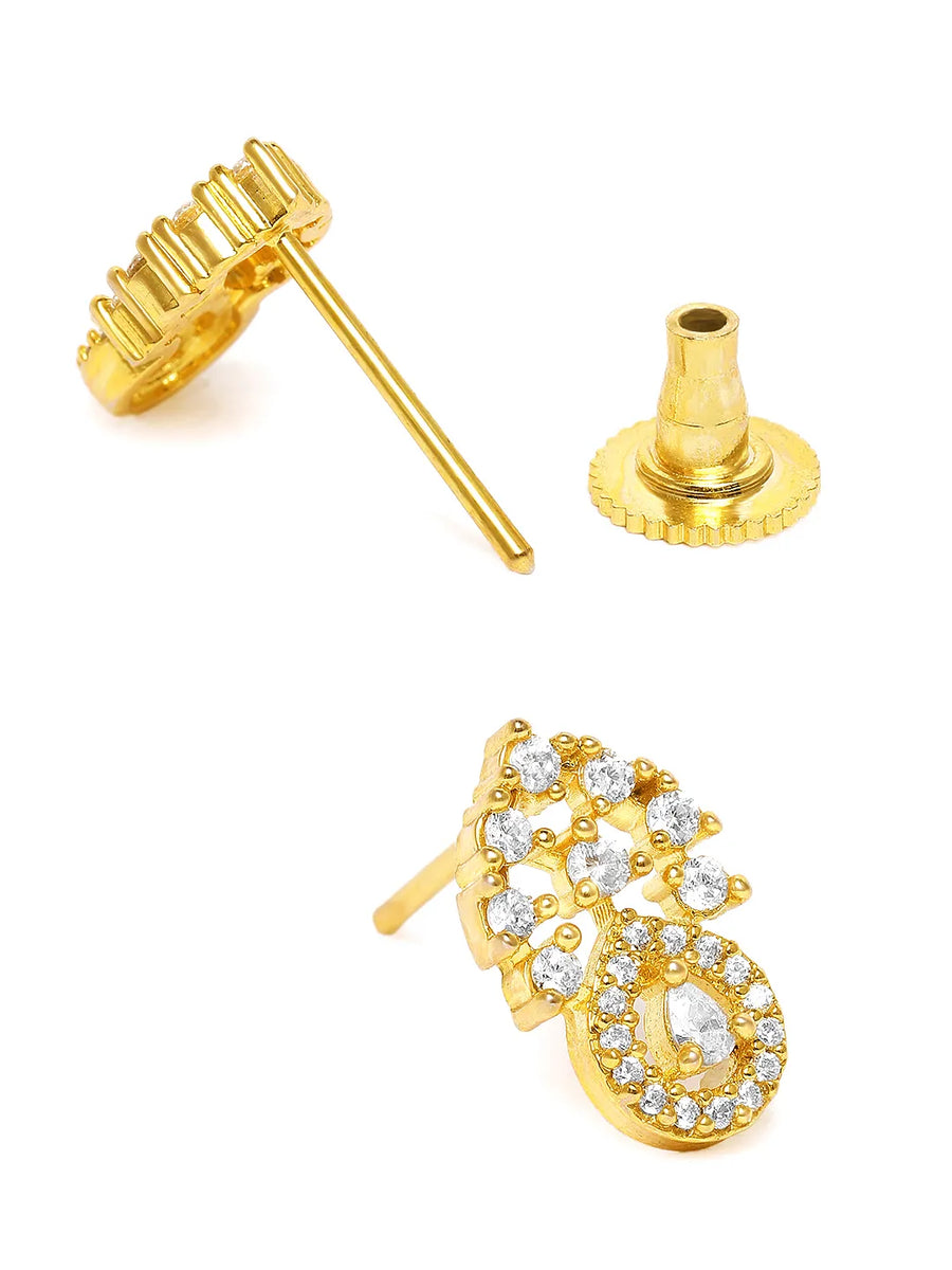 Elegant and Simple CZ Studs Earrings
