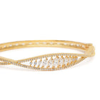 Gracebound Twist Zirconia Kada Bracelet