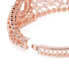 Classic Kada with Stunning Pear Accent - Rose Gold - White