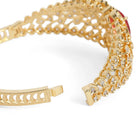 Classic Kada with Stunning Pear Accent - Red