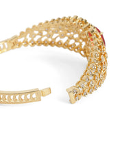 Classic Kada with Stunning Pear Accent - Red