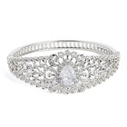 Classic Kada with Stunning Pear Accent - White