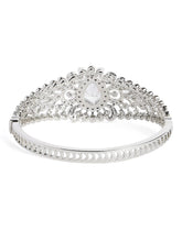 Classic Kada with Stunning Pear Accent - White