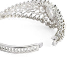 Classic Kada with Stunning Pear Accent - White