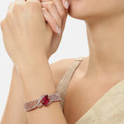 Statement Kada with Ruby Teardrop Sparkle