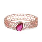 Statement Kada with Ruby Teardrop Sparkle