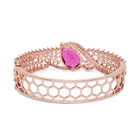Statement Kada with Ruby Teardrop Sparkle
