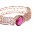 Statement Kada with Ruby Teardrop Sparkle
