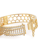 Statement Kada with Ruby Teardrop Sparkle - Gold