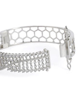 Statement Kada with Ruby Teardrop Sparkle - Silver