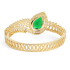 Timeless Sparkle Faux Emerald Bangle