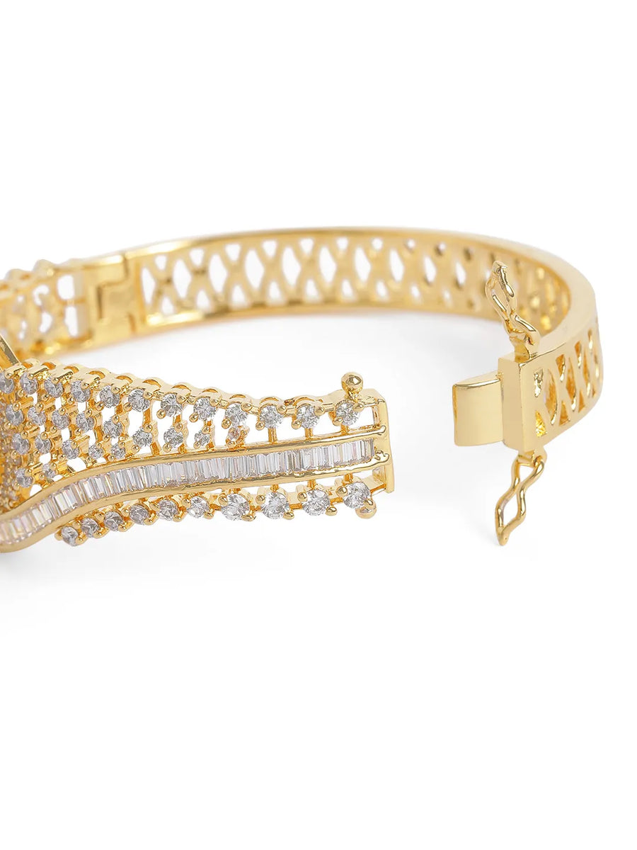 Timeless Sparkle Faux Emerald Bangle