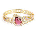 Timeless Sparkle Faux Ruby Bangle