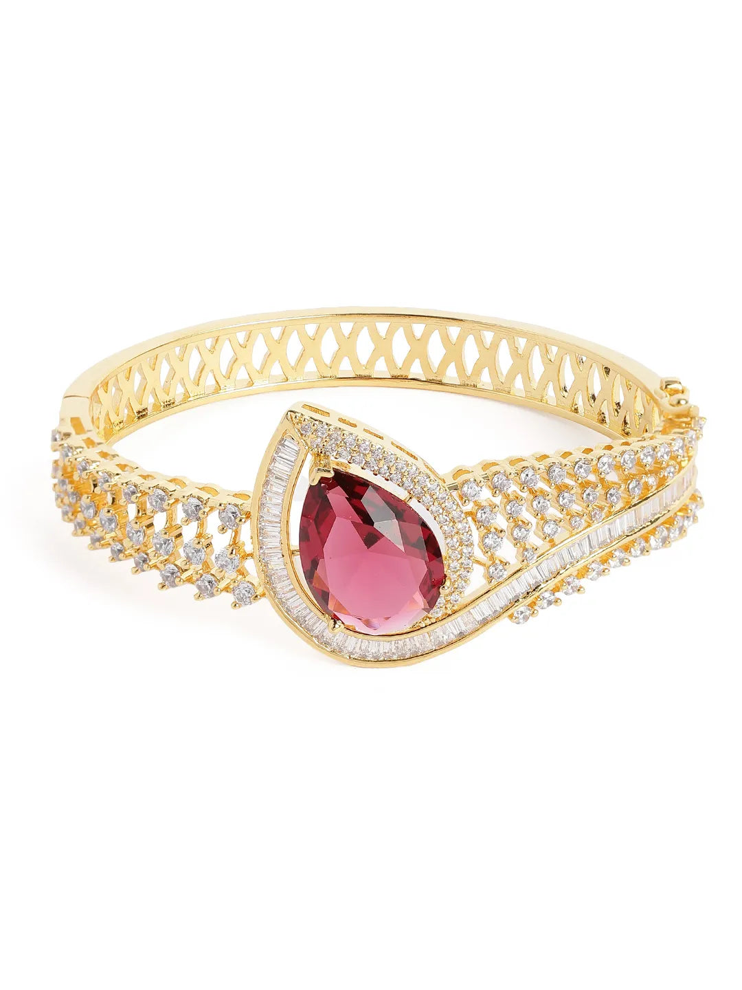 Timeless Sparkle Faux Ruby Bangle
