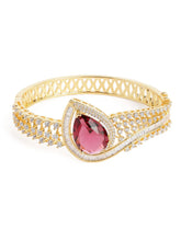 Timeless Sparkle Faux Ruby Bangle
