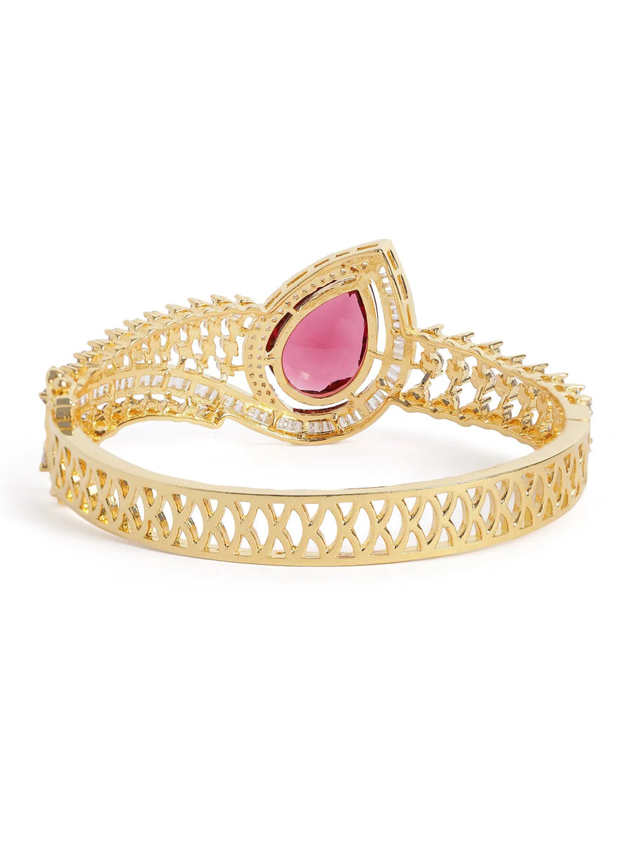 Timeless Sparkle Faux Ruby Bangle