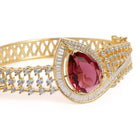 Timeless Sparkle Faux Ruby Bangle