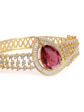 Timeless Sparkle Faux Ruby Bangle