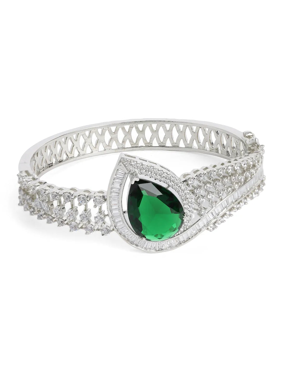 Celestial Radiance CZ Kada Bangle