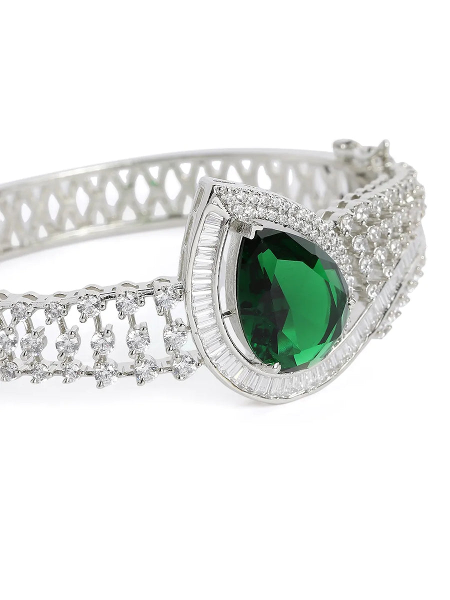 Celestial Radiance CZ Kada Bangle