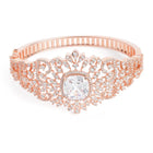 Royal Rose Gold CZ Floral Statement Kada