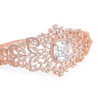 Royal Rose Gold CZ Floral Statement Kada