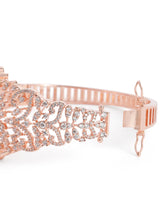 Royal Rose Gold CZ Floral Statement Kada