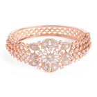 Petal Dynasty CZ Studded Bangle - Rose Gold