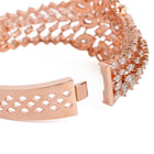 Petal Dynasty CZ Studded Bangle - Rose Gold
