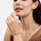 Petal Dynasty CZ Studded Bangle - Gold