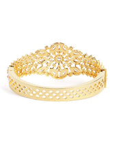 Petal Dynasty CZ Studded Bangle - Gold