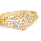 Petal Dynasty CZ Studded Bangle - Gold