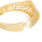 Petal Dynasty CZ Studded Bangle - Gold