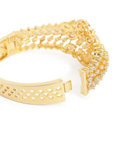 Petal Dynasty CZ Studded Bangle - Gold