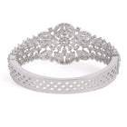 Petal Dynasty CZ Studded Bangle - Silver