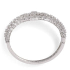 Petal Dynasty CZ Studded Bangle - Silver